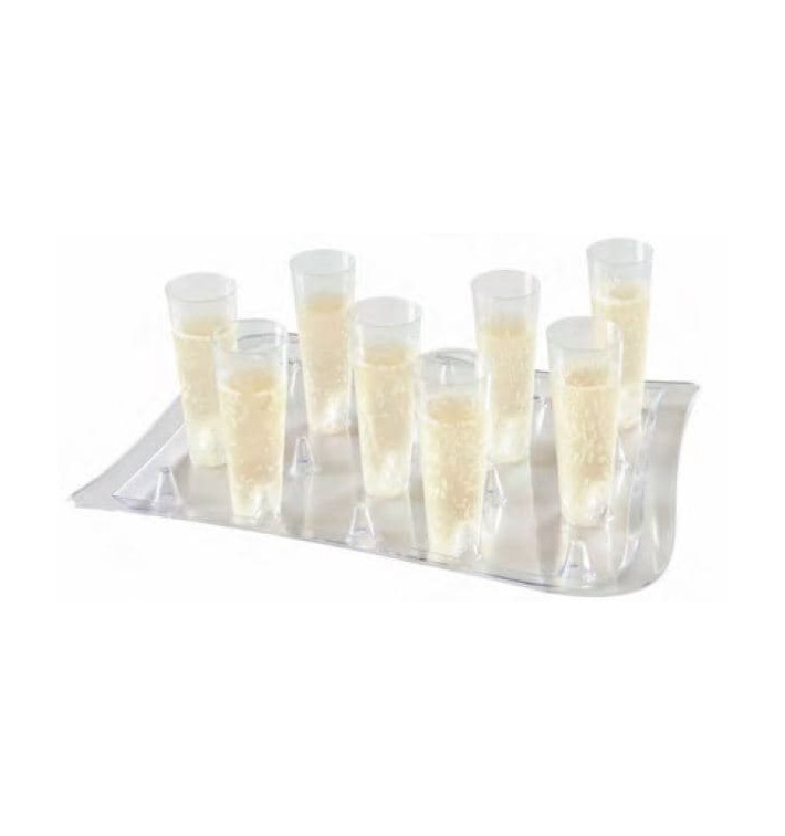 Plastic Holder Tray for Flute Clear 37x26cm (40 Units)