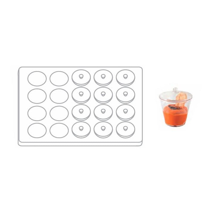 Plastic Tray PS + 20 Bowl Kit with Lid Round Shape (12 Units)