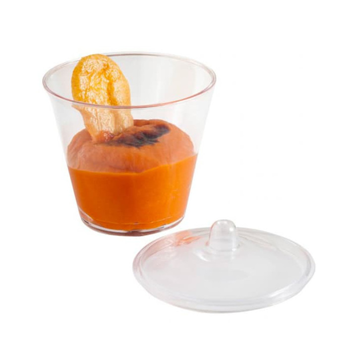 Plastic Tray PS + 20 Bowl Kit with Lid Round Shape (1 Unit)