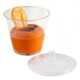 Plastic Tray PS + 20 Bowl Kit with Lid Round Shape (12 Units)