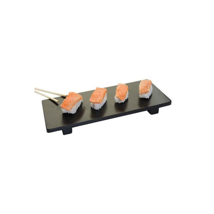 Bamboo Sushi Tray Black 30x11x2,5cm (40 Units)