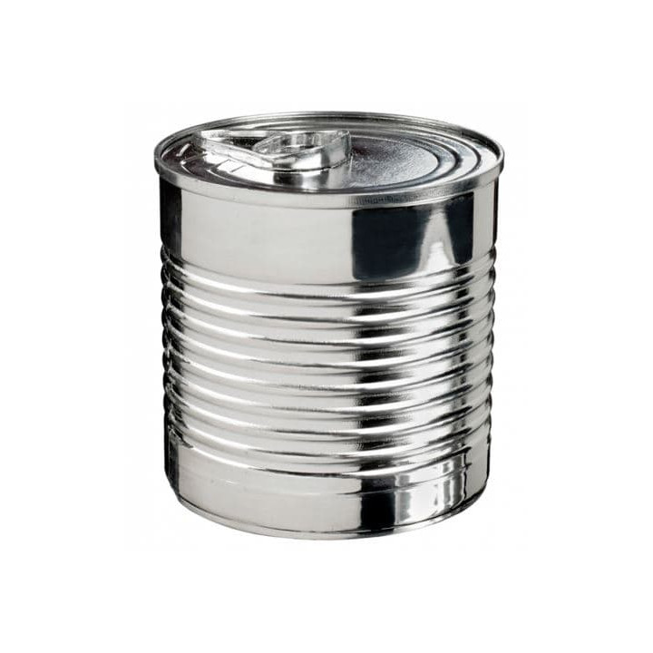 Tasting Plastic Tin Can PS Silver 220ml Ø7,4x7,3cm (20 Units) 