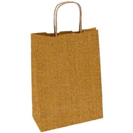 Paper Bag with Handles Kraft 80g 26+14x32cm (50 Units) 