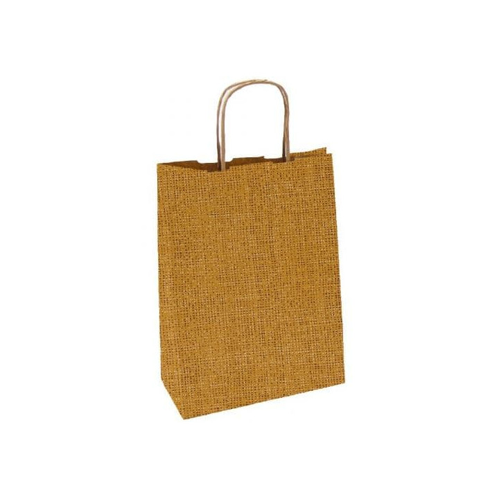 Paper Bag with Handles Kraft 80g 26+14x32cm (50 Units) 