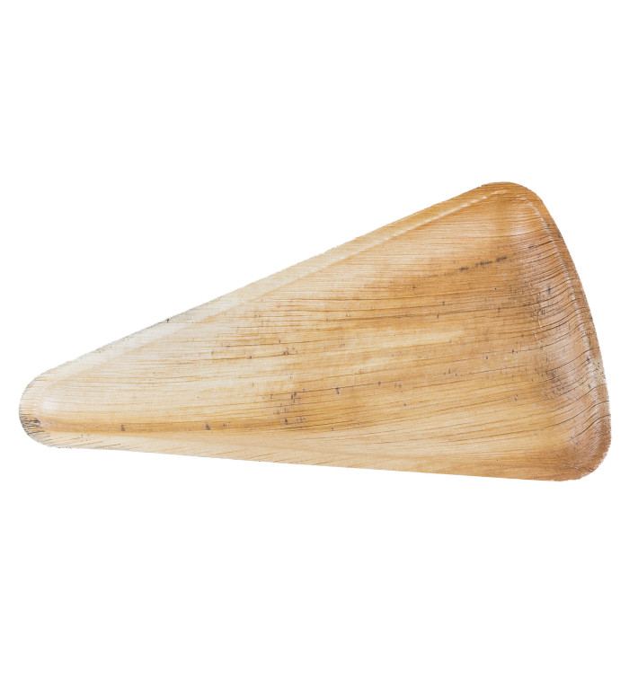 Disposable triangular palm leaf plate