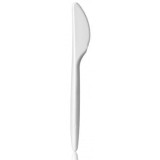 Plastic Knife PS "Luxury" White 17,5 cm (20 Units) 