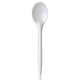 Plastic Spoon PS "Luxury" White 17,5 cm (100 Units)  