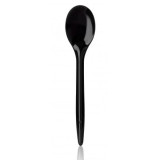 Plastic Teaspoon PS "Luxury" Black 12,5cm (100 Units)  