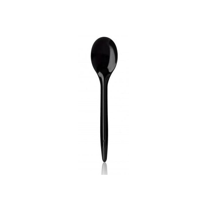 Plastic Teaspoon PS "Luxury" Black 12,5cm (100 Units)  