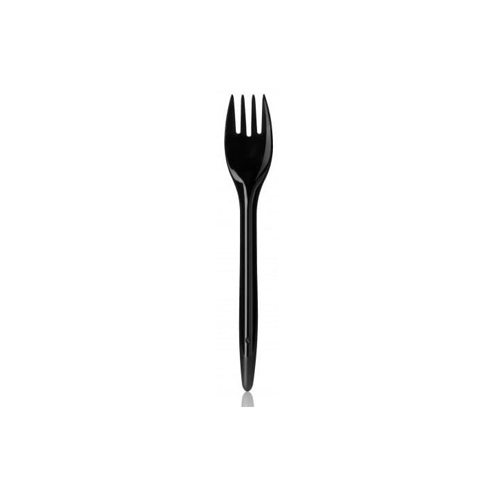 Plastic Fork PS "Luxury" Black 17,5 cm (2000 Units)