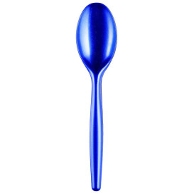 Plastic Spoon PS "Easy" Blue Pearl 18,5 cm (20 Units) 