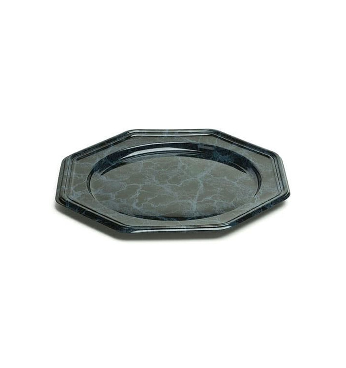 Plastic Charger Plate PET Octogonal shape Marble Vein 30 cm (5 Units) 