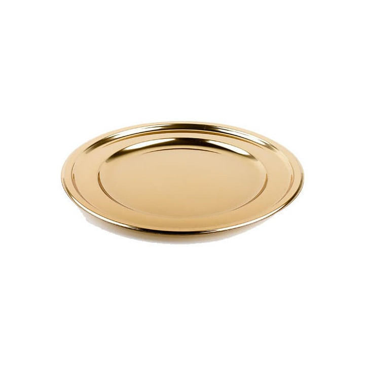 Plastic Charger Plate Round Shape Gold 30 cm (50 Units)