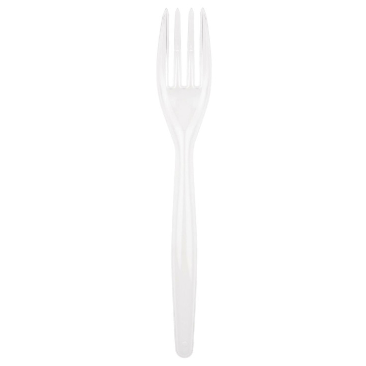 Plastic Fork PS "Easy" White 18cm (500 Units)