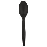 Plastic Spoon PS "Easy" Black 18,5 cm (20 Units) 