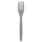 Plastic Fork PS "Easy" Grey 18cm (20 Units) 