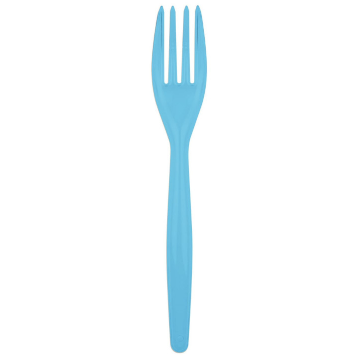 Plastic Fork PS "Easy" Turquoise 18cm (20 Units) 
