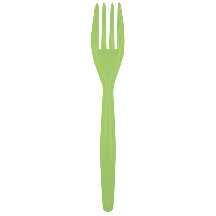 Plastic Fork PS "Easy" Lime Green 18cm (500 Units)