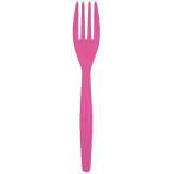 Plastic Fork PS "Easy" Fuchsia 18cm (20 Units) 