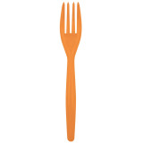 Plastic Fork PS "Easy" Orange 18cm (20 Units) 