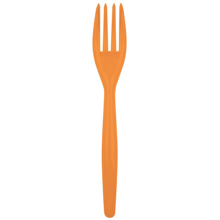 Plastic Fork PS "Easy" Orange 18cm (20 Units) 