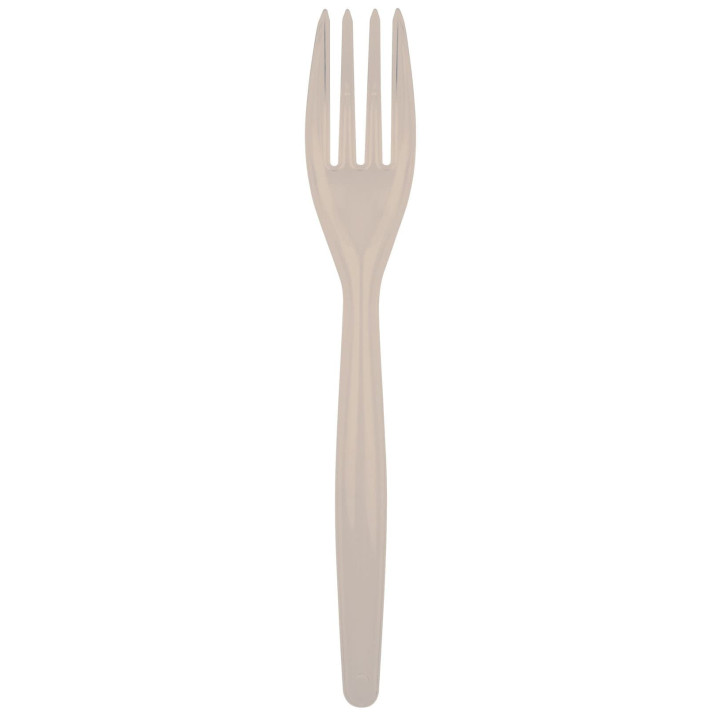 Plastic Fork PS "Easy" Beige 18cm (500 Units)