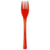 Plastic Fork PS "Fly" Red Clear 14cm (50 Units) 