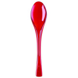Plastic Spoon PS "Fly" Red Clear 14,5cm (50 Units) 