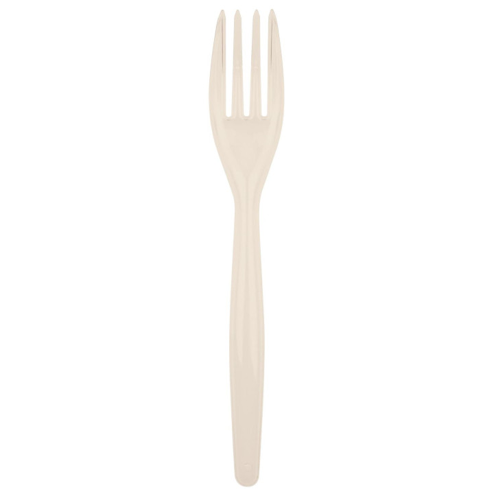 Plastic Fork PS "Easy" Cream 18cm (500 Units)