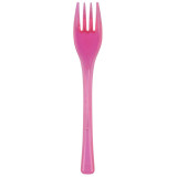 Plastic Fork PS "Fly" Fuchsia Clear 14cm (50 Units) 