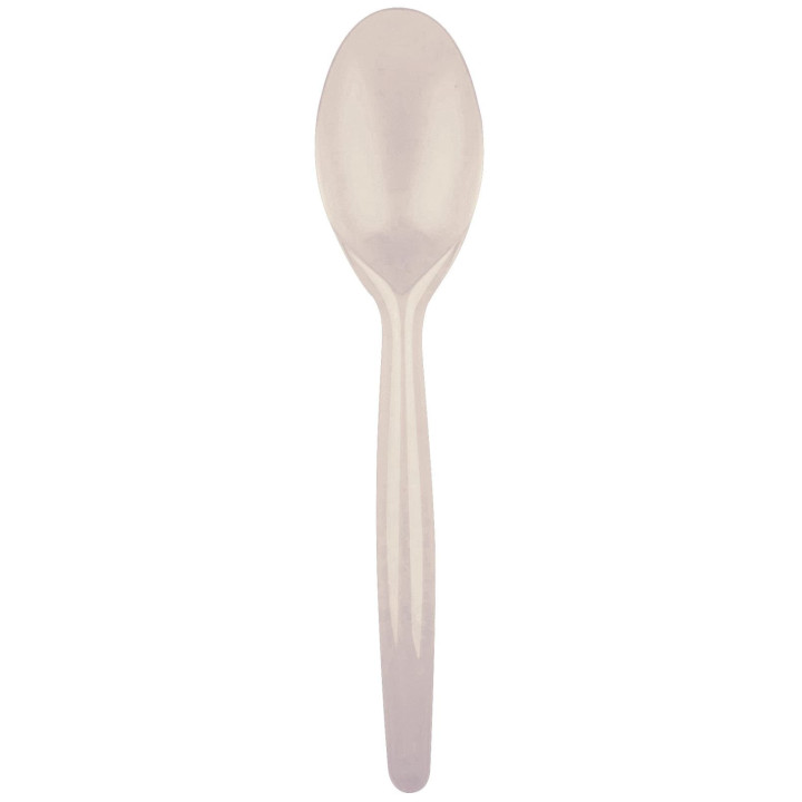 Plastic Spoon PS "Easy" Beige 18,5 cm (20 Units) 