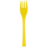 Plastic Fork PS "Fly" Yellow Clear 14cm (50 Units) 