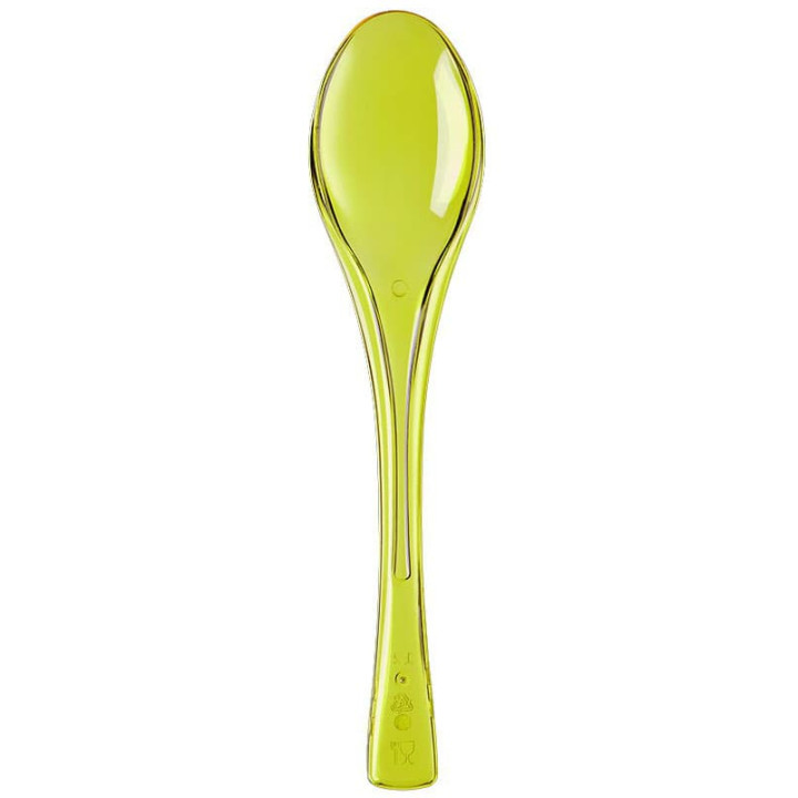 Plastic Spoon PS "Fly" Yellow Clear14,5cm (50 Units) 