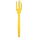 Plastic Fork PS "Easy" Yellow 18cm (20 Units) 