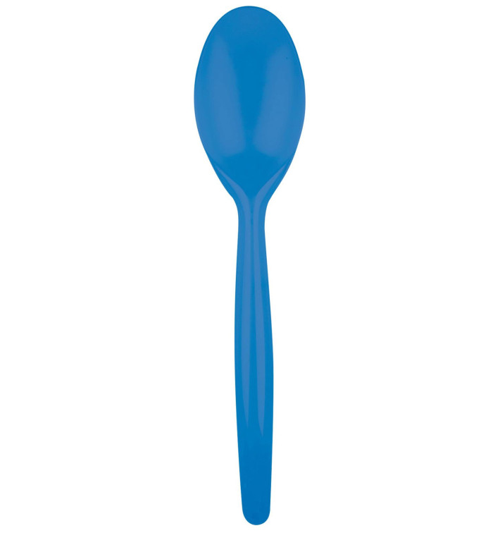 Plastic Spoon PS "Easy" Blue Clear 18,5 cm (500 Units)