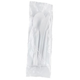Plastic Cutlery kit PP "Next" Fork, Knife, Spoon and Napkin (50 Units)