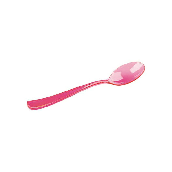 Plastic Spoon Premium Raspberry 16 cm (10 Units) 
