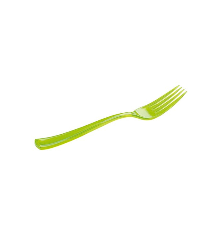 Plastic Fork Premium Green 19cm (180 Units)