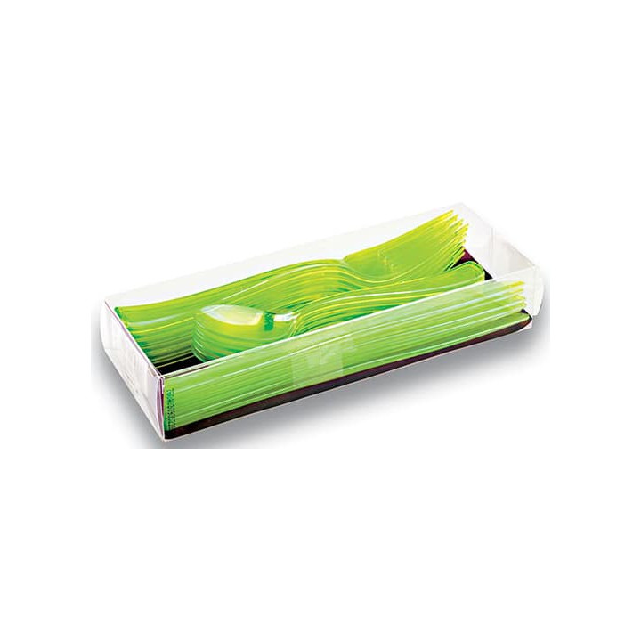 Plastic Cutlery Kit Fork, Knife, Spoon Green  (1 Unit)
