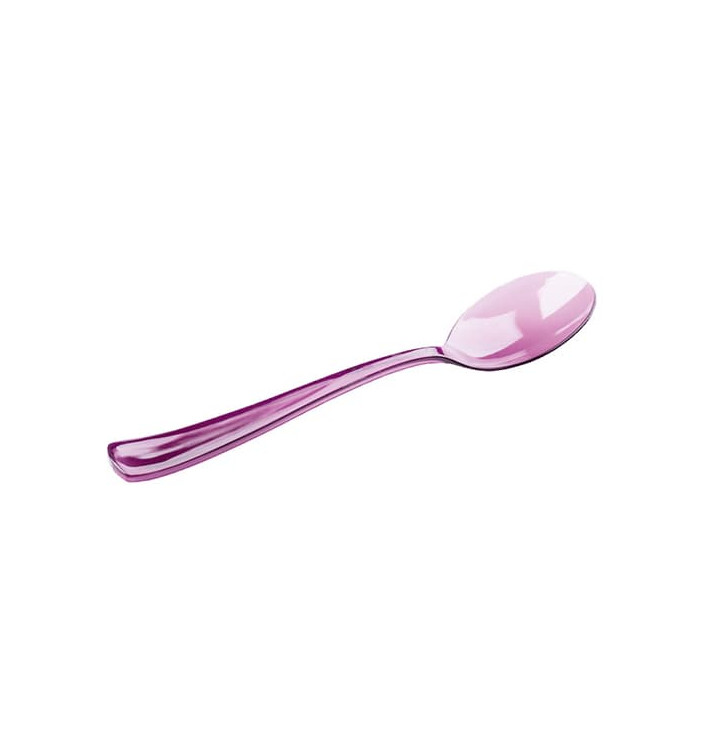 Plastic Spoon Premium Eggplant 16cm (180 Units)