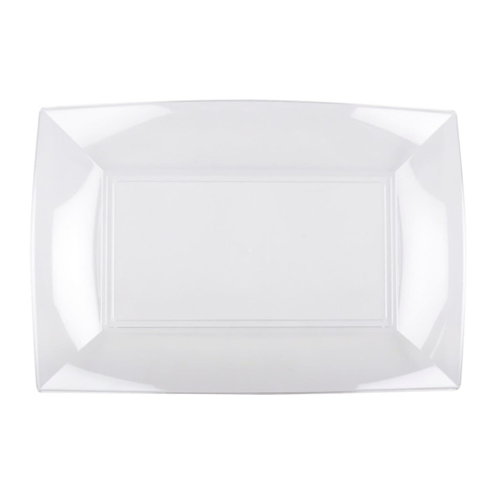 Plastic Tray Clear "Nice" 28x19 cm (12 Units) 