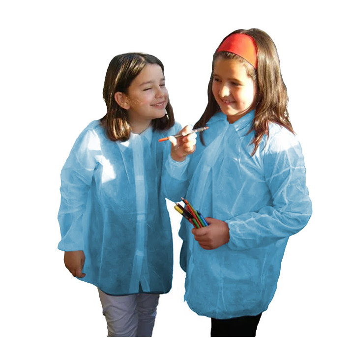 Disposable Kids Lab Coat TST PP Velcro Blue (1 Unit) 