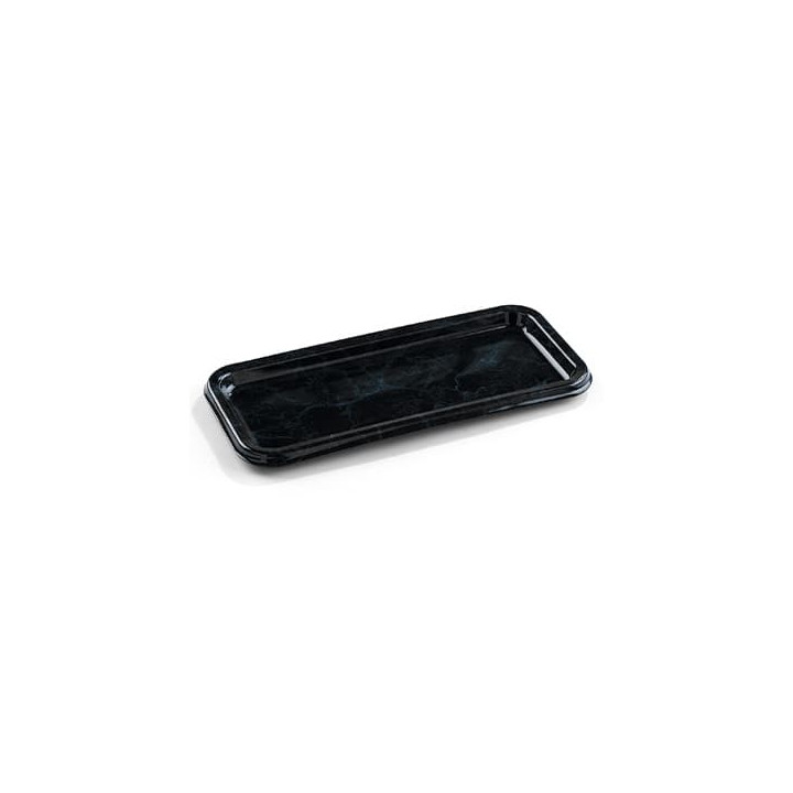 Plastic Platter Rectangular Shape Marble 35X16 cm (5 Units) 