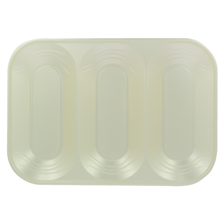 Plastic Compartment Tray "X-Table" 3C Pearl 33x23cm (2 Units) 