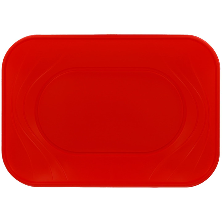 Plastic Tray Microwavable "X-Table" Red 33x23cm (60 Units)