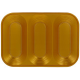 Plastic Tray Microwavable "X-Table" 3C Gold 33x23cm (2 Units) 