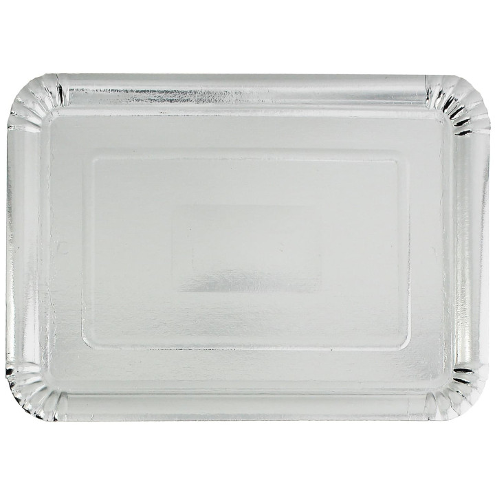 Paper Tray Rectangular shape Silver 18x24cm (100 Units)  