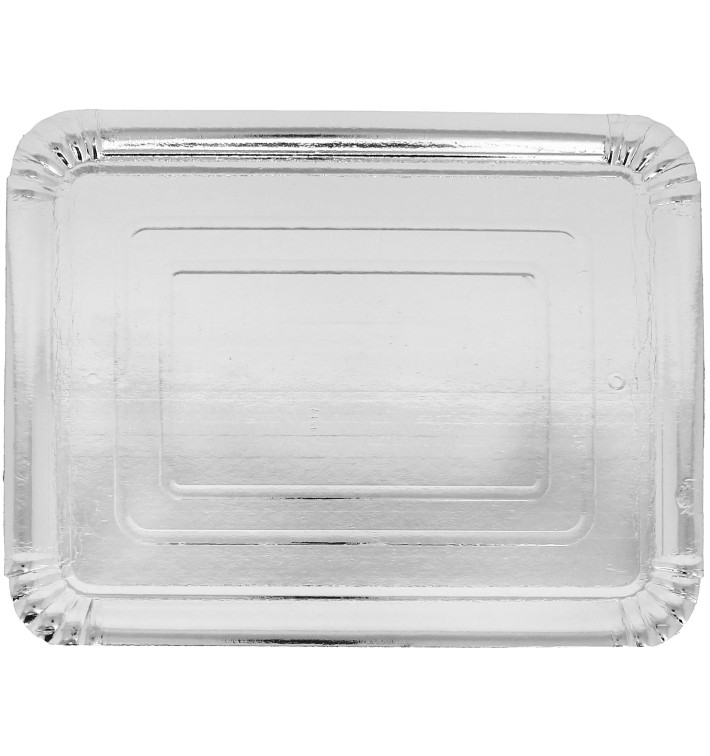 Paper Tray Rectangular shape Silver 25x34cm (100 Units)  