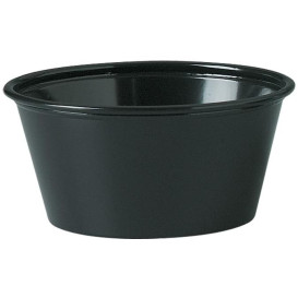 Plastic Souffle Cup PS Black 100ml Ø7,3cm (250 Units)  