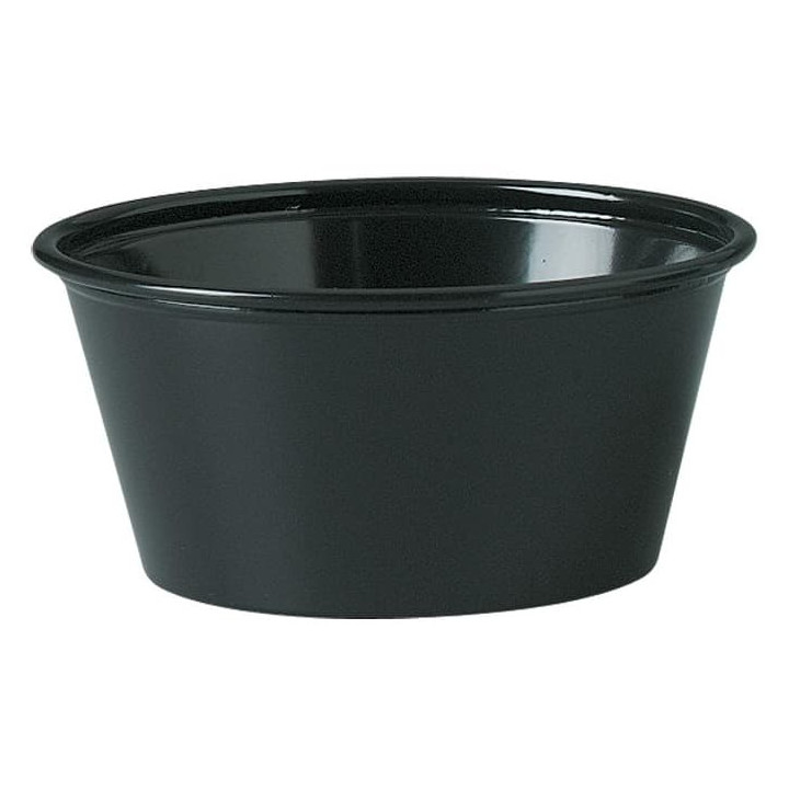 Plastic Souffle Cup PS Black 100ml Ø7,3cm (250 Units)  